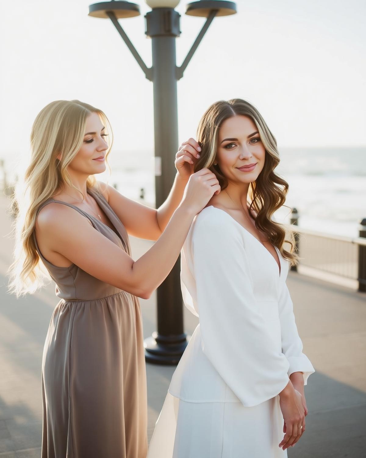 On-location bridal touch-ups in Newport Beach