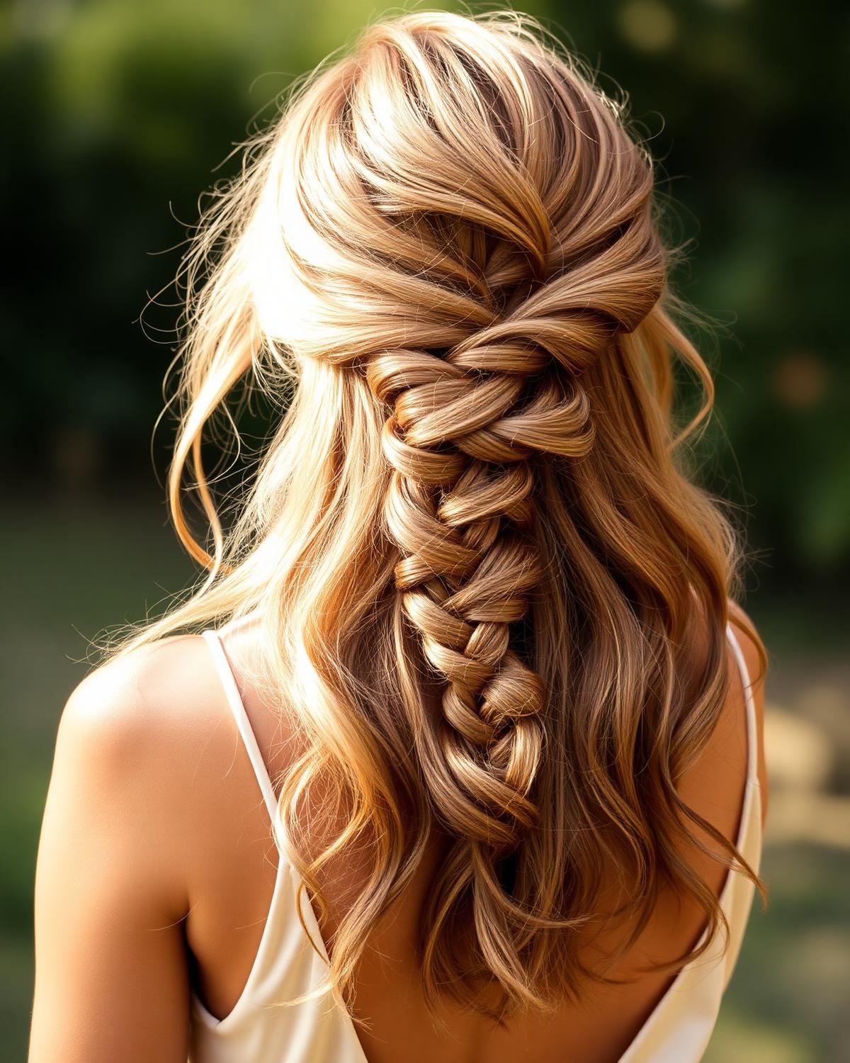 Boho Braided Half-Up
